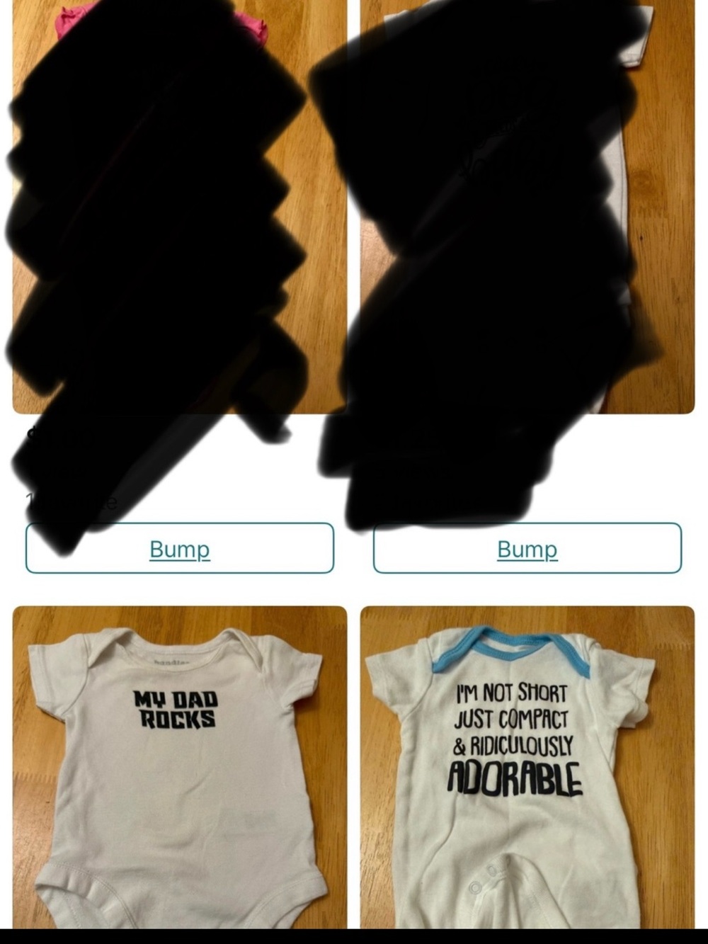 Multiple brands White Baby One-Piece Bodysuits with Black Script